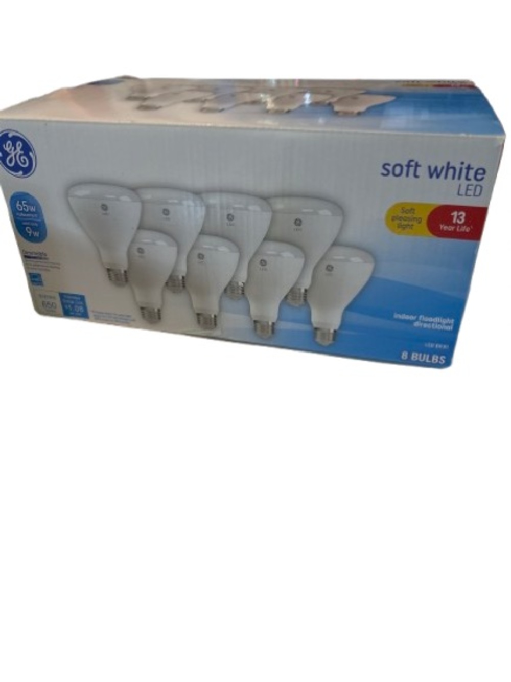 GE Soft White LED Flood Bulbs - 8-Pack (White)